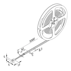 LED-Strip Basic-Tape S, IP54, 4.000K, Länge 500cm