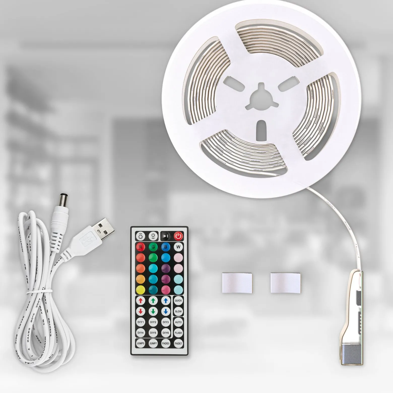 LED-Stripe Fly USB, Länge 5 m, RGBW, Fernbedienung