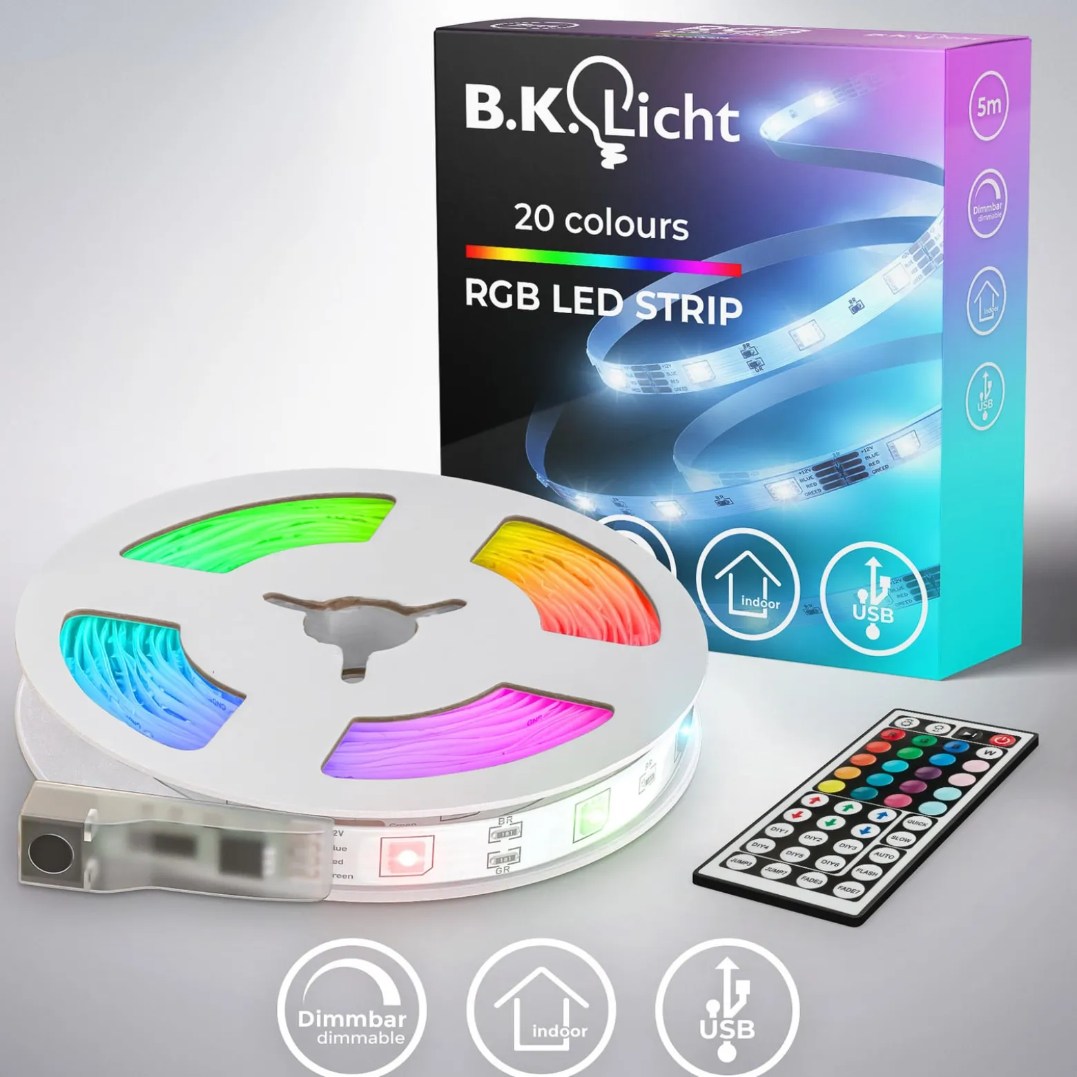 LED-Stripe Fly USB, Länge 5 m, RGBW, Fernbedienung