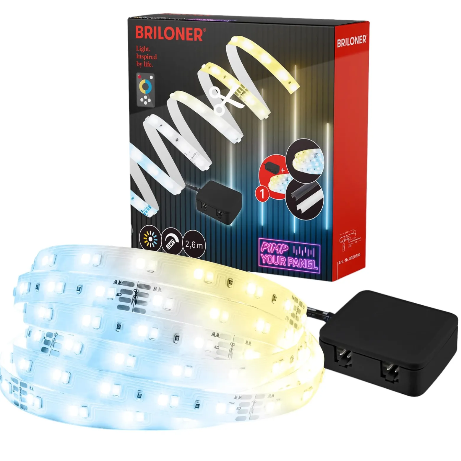 LED-Stripe Pimp your panel, Starterset, CCT, Länge 2,6 m
