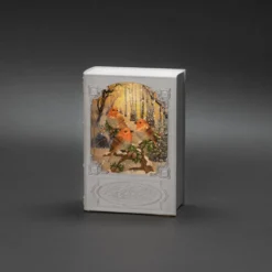 LED-Tischdeko Wasserlaterne Buch mit Vögeln