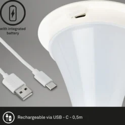 LED-Tischlampe Halo, akkubetrieben, weiß