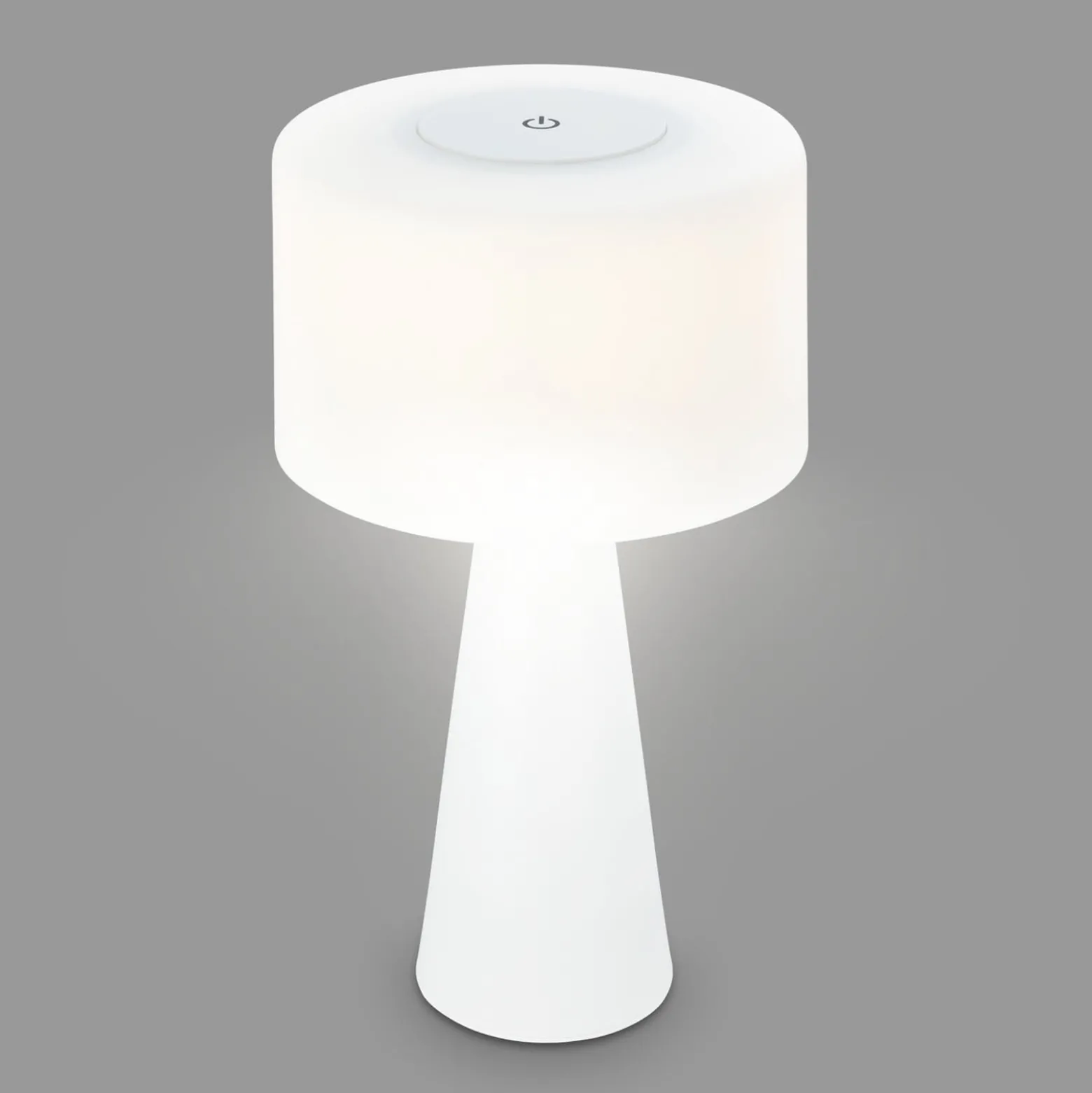 LED-Tischlampe Halo, akkubetrieben, weiß