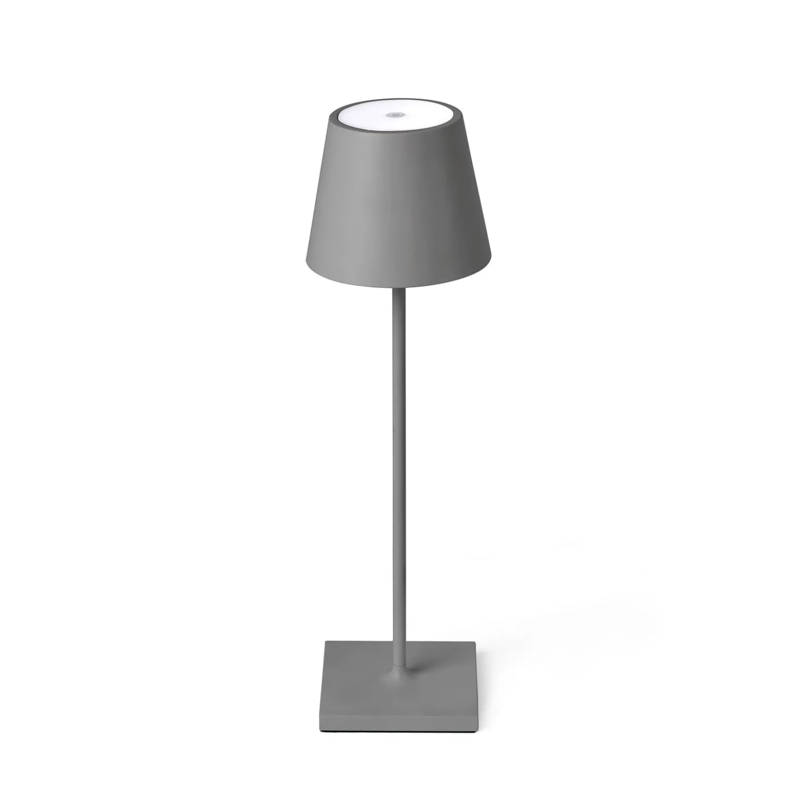 LED-Tischlampe Toc mit USB-Charger, IP54, grau