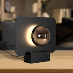 LED-Tischleuchte Alba, indirekte Lichtwirkung, schwarz