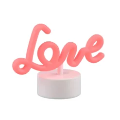 LED-Tischleuchte Amor, weiß, Kunststoff, Batterie, USB