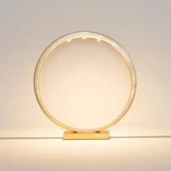 LED-Tischleuchte Asterisco Ringdesign gold Dimmer