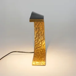 LED-Tischleuchte AUREONDA, schwarz/gold, Höhe 30 cm, Metall
