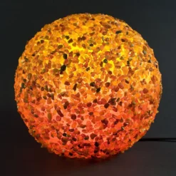 LED-Tischleuchte Bernstein in Kugelform