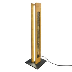 LED-Tischleuchte Chile 4-seitig, eiche/buntschiefer, 54 cm