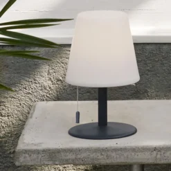 LED-Tischleuchte Gardenlight Kreta mit Akku 26,5cm
