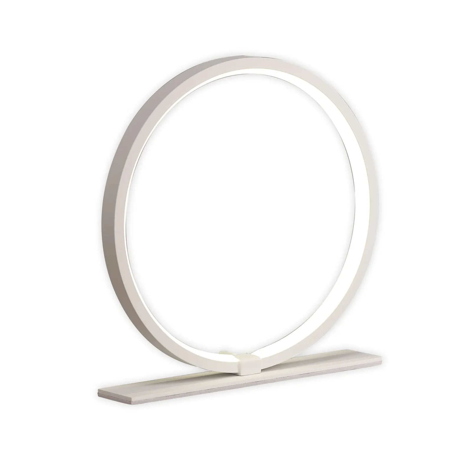 LED-Tischleuchte Kitesurf, Aluminium, Ø 25,7 cm, weiß