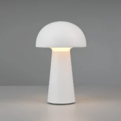 LED-Tischleuchte Lennon IP44, Akku, Touchdim, weiß