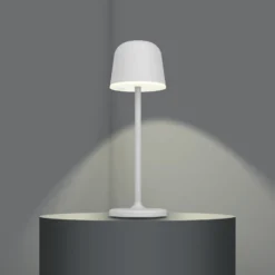 LED-Tischleuchte Mannera mit Akku, grau