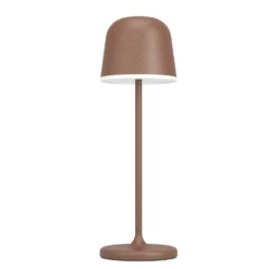LED-Tischleuchte Mannera mit Akku, rostbraun
