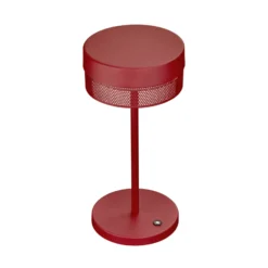 LED-Tischleuchte Mesh Akku, Höhe 30 cm, indischrot