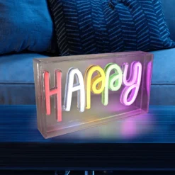 LED-Tischleuchte Neon Happy, USB