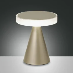 LED-Tischleuchte Neutra, Höhe 20 cm, gold matt, Touchdimmer