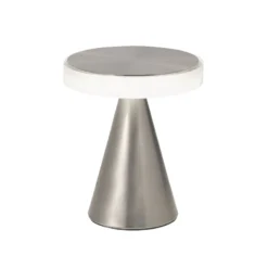 LED-Tischleuchte Neutra, Höhe 20 cm, nickel, Touchdimmer