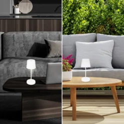 LED-Tischleuchte Piha mit Akku, weiß