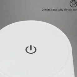 LED-Tischleuchte Piha mit Akku, weiß