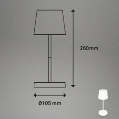 LED-Tischleuchte Piha mit Akku, weiß