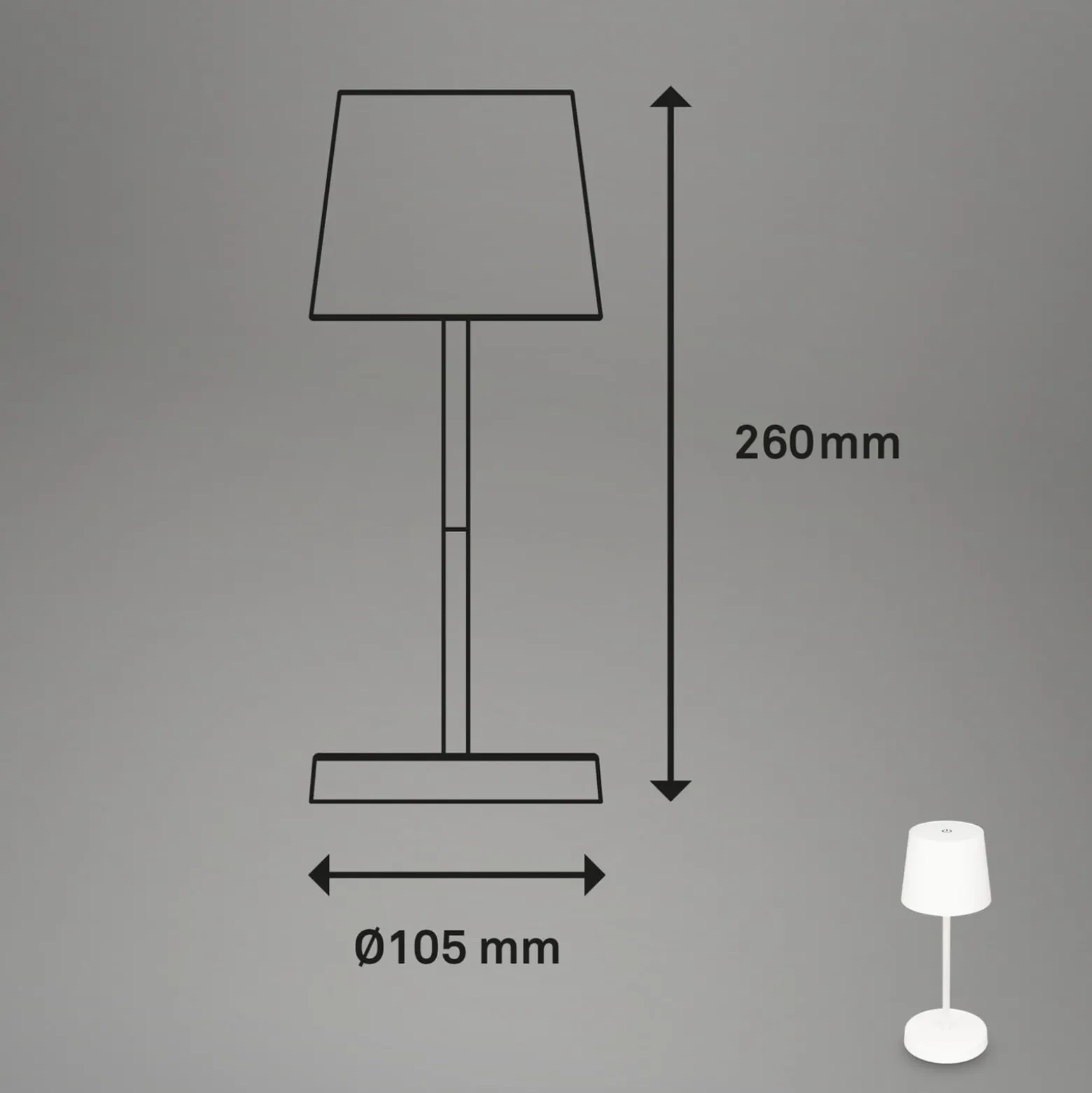 LED-Tischleuchte Piha mit Akku, weiß