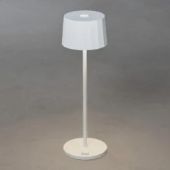 LED-Tischleuchte Positano für außen, weiß