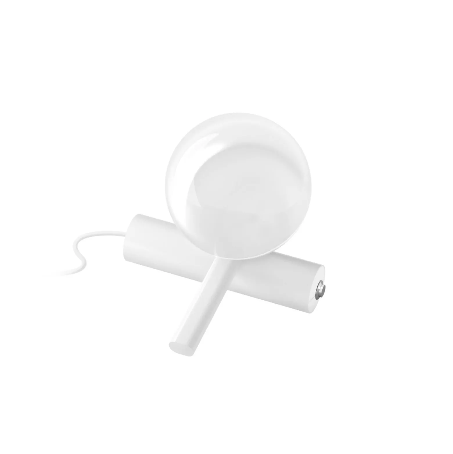 LED-Tischleuchte Rossini, weiß, Aluminium, PMMA, Dimmer