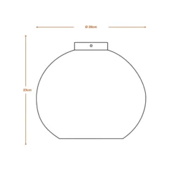 LEDVANCE Deckenleuchte Ball, Ø 26 cm, braun, Wellpappe, E27