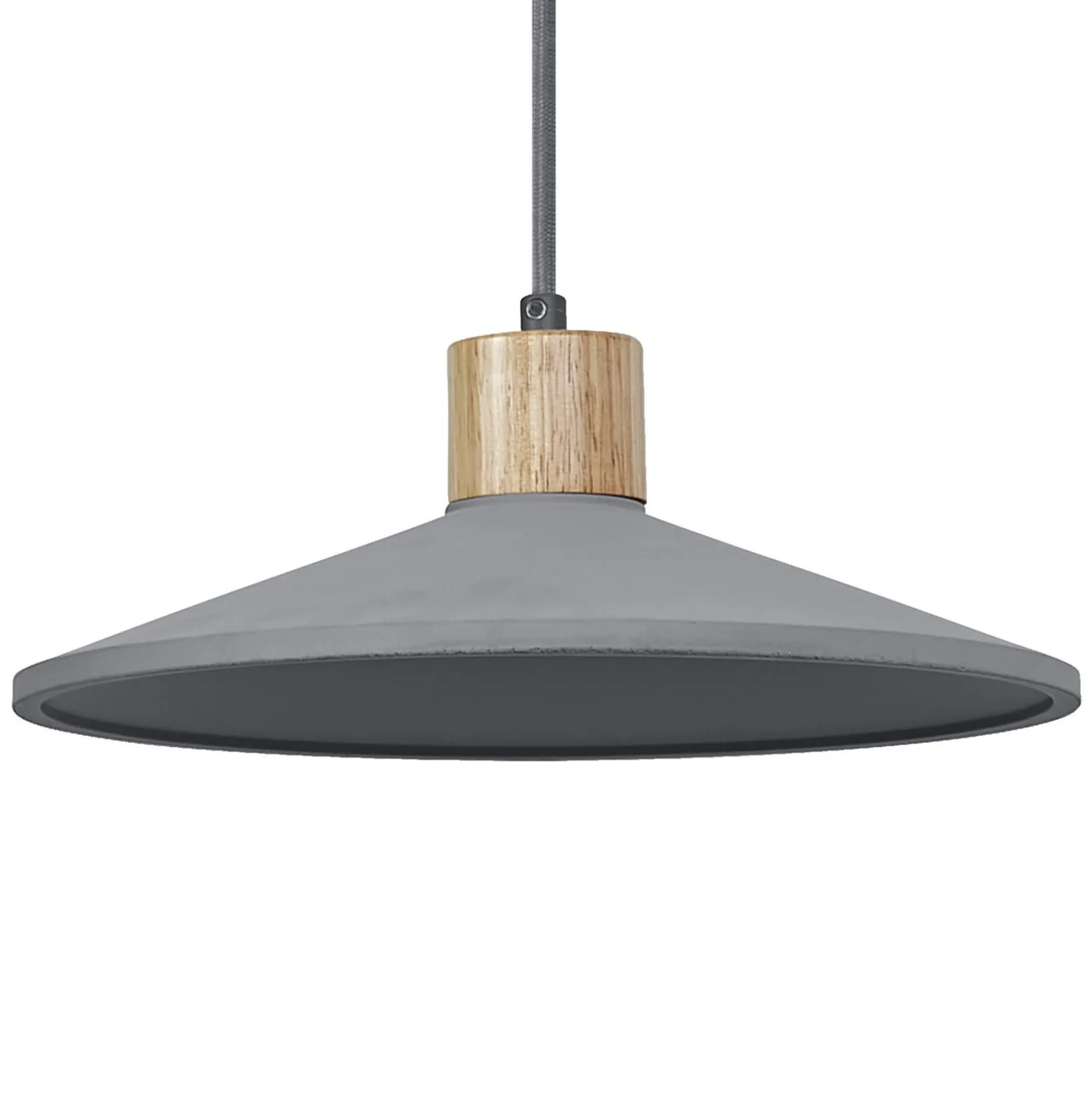 LEDVANCE Hängeleuchte Concrete Wood, Ø 32 cm, Beton, grau