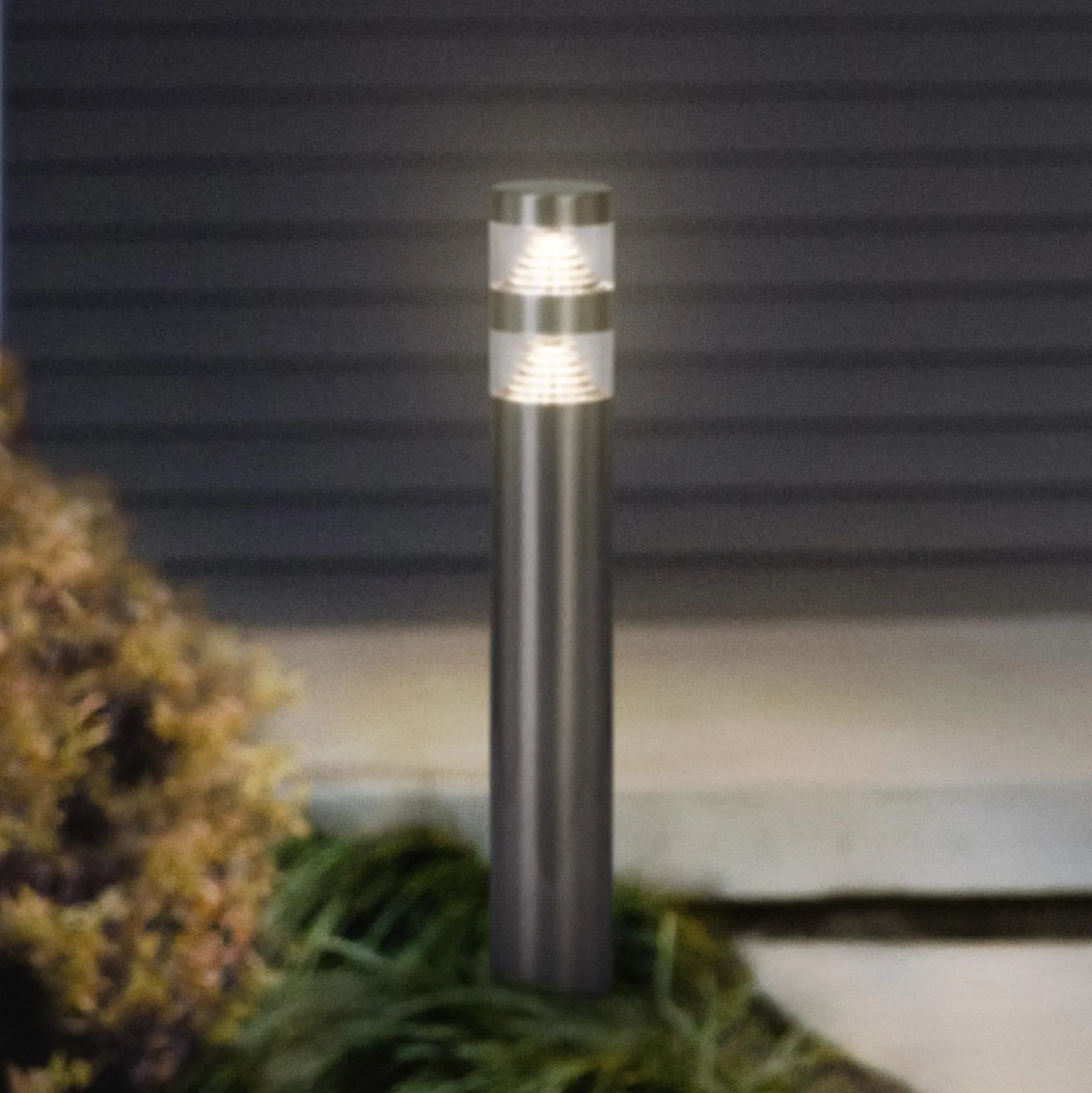 LEDVANCE LED-Wegelampe Endura Hybrid Orion Double, Edelstahl