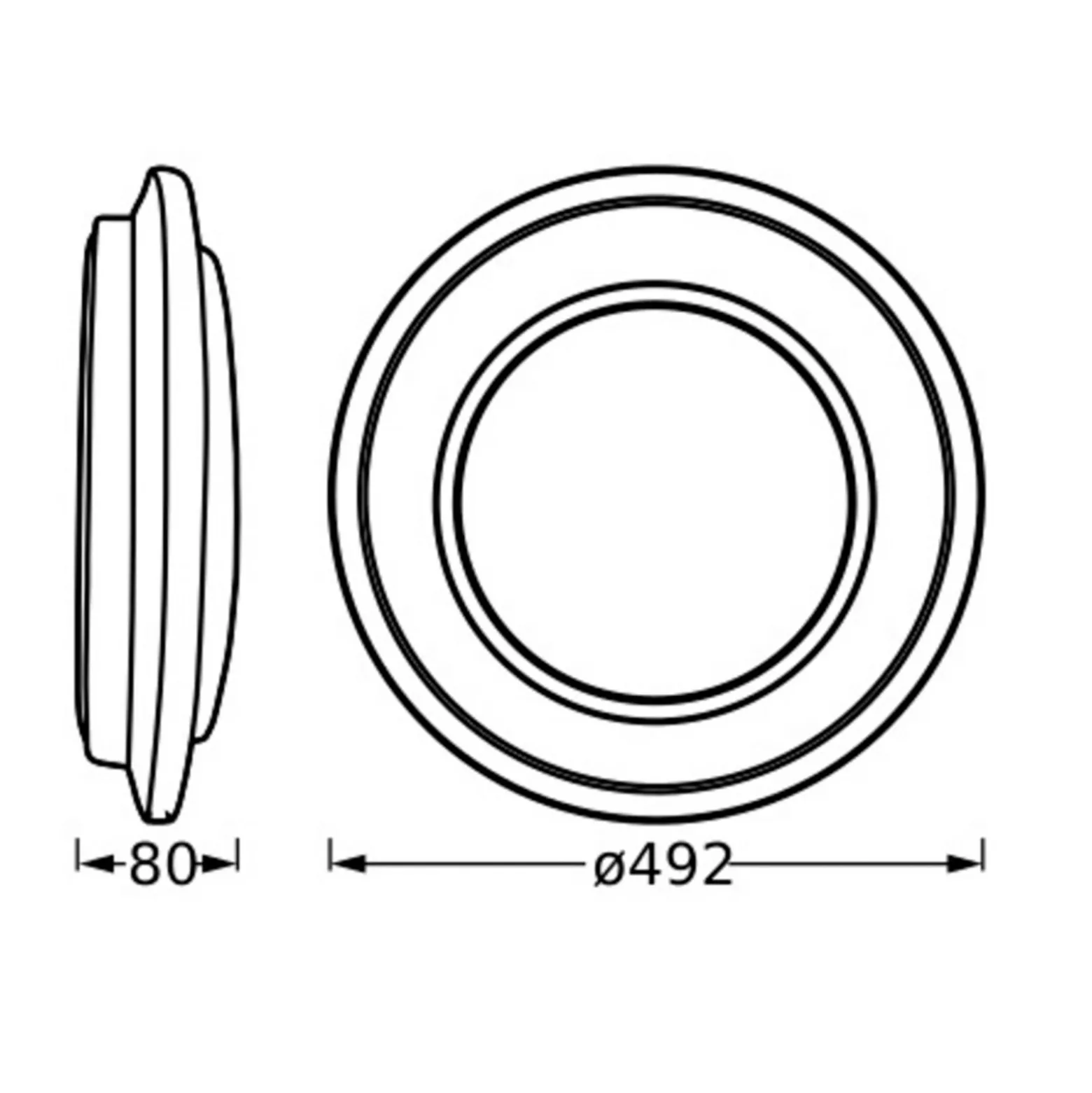 Ledvance Orbis Berlin LED-Deckenlampe schwarz 49cm