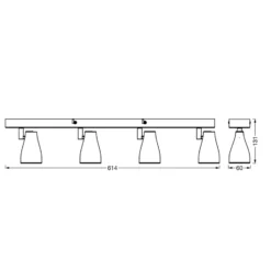 LEDVANCE Pear LED-Anbauspot GU10 4-flammig grau