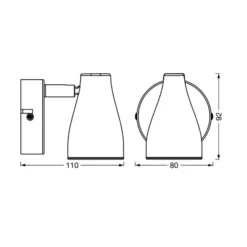 LEDVANCE Pear LED-Anbauspot GU10 1-flammig schwarz