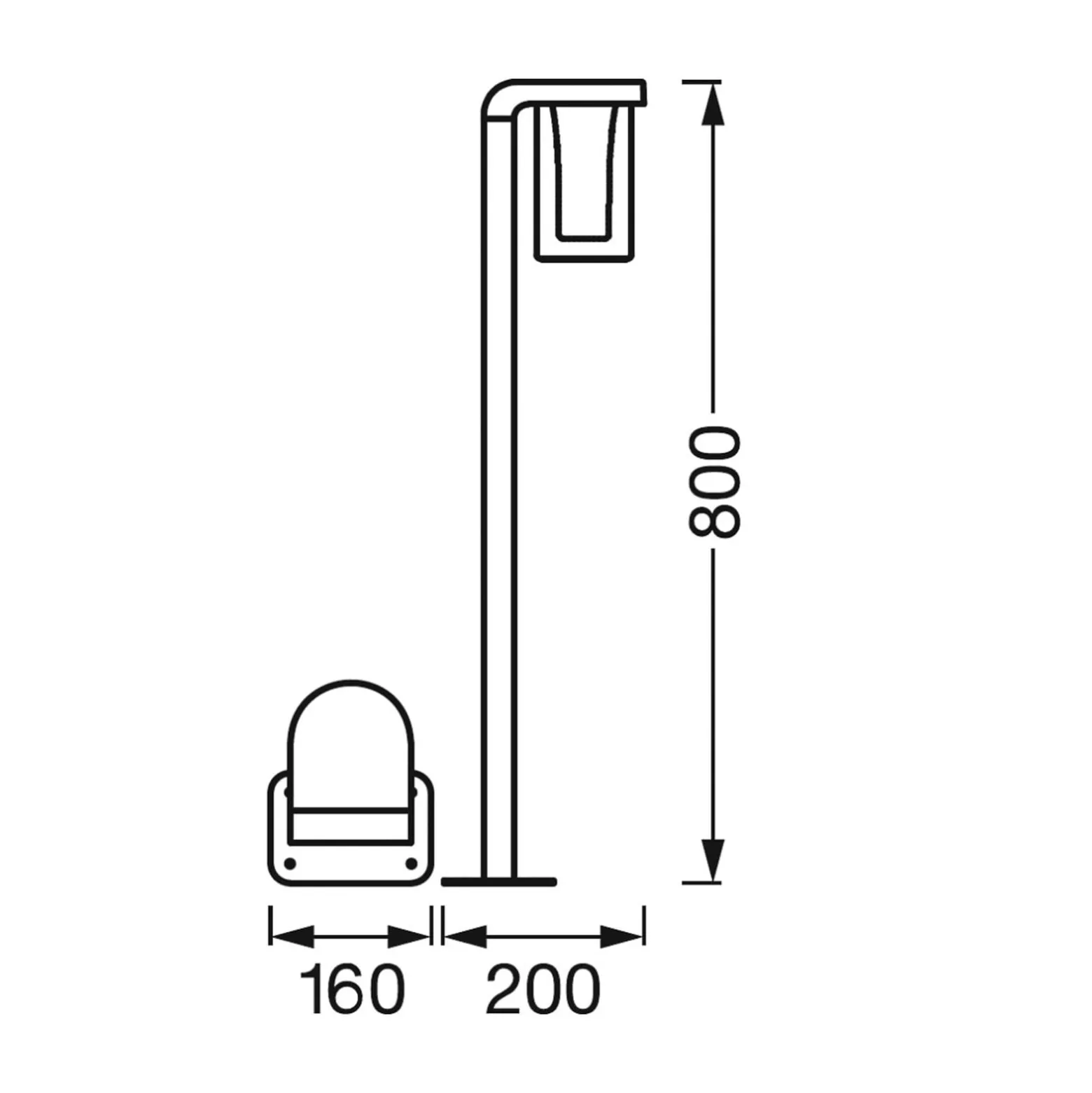 LEDVANCE SMART+ WiFi Outdoor Cascade, Höhe 80 cm