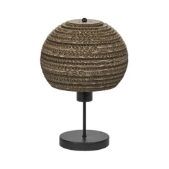 LEDVANCE Tischleuchte Ball, braun, Wellpappe, Stahl, E27
