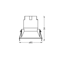 LEDVANCE Twist Einbauspot Ø9,3cm 840 weiß/silber