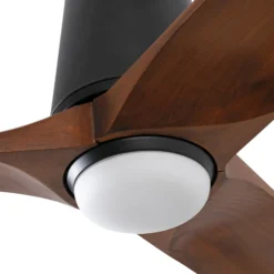 LED-Ventilator Heywood L, Ø132cm schwarz/holzfarben, DC, CCT