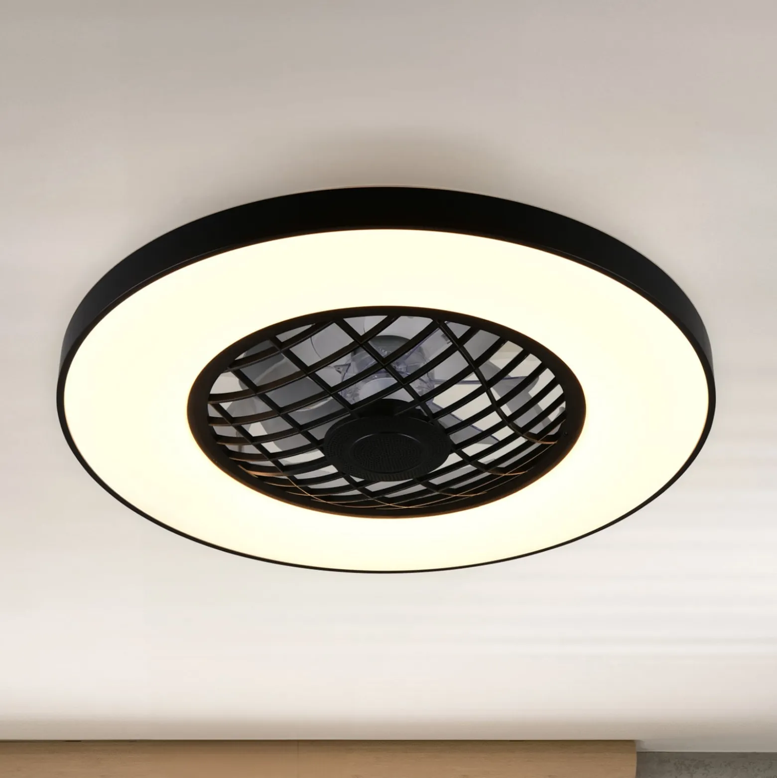 LED-Ventilator Linköping leise CCT RGB Remote Lautsprecher