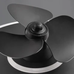 LED-Ventilator Nybro, schwarz, DC, leise, 50 cm, CCT, Remote