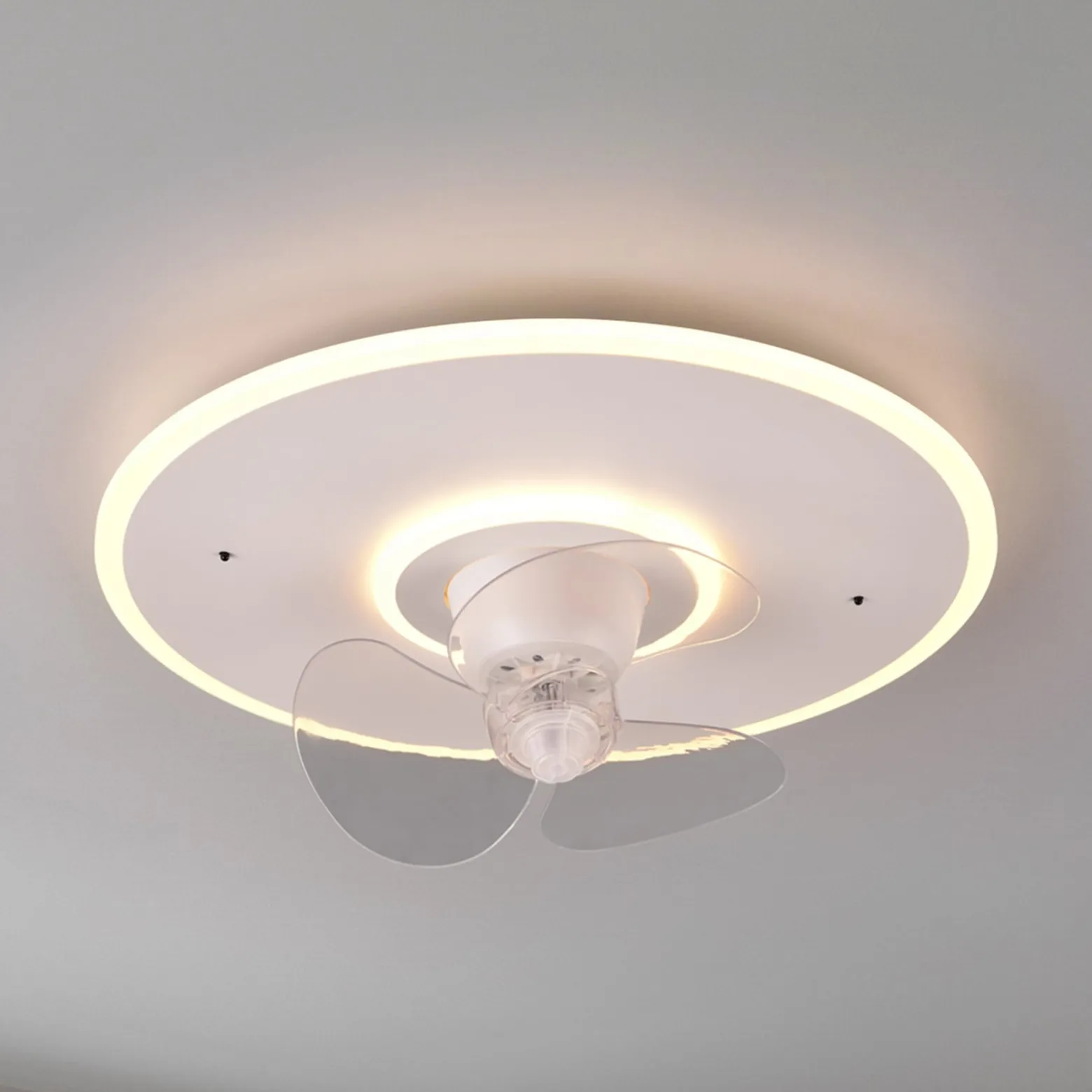 LED-Ventilator Nybro, weiß, DC, leise, Ø 50 cm, CCT, Remote