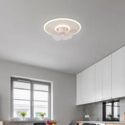 LED-Ventilator Nybro, weiß, DC, leise, Ø 50 cm, CCT, Remote