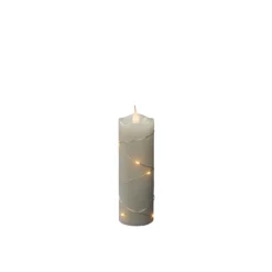 LED-Wachskerze creme Lichtfarbe Bernstein 15,2 cm