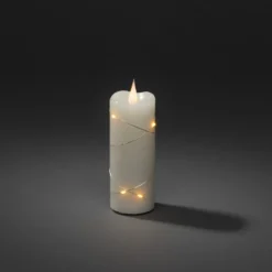 LED-Wachskerze creme Lichtfarbe Bernstein 12,7 cm