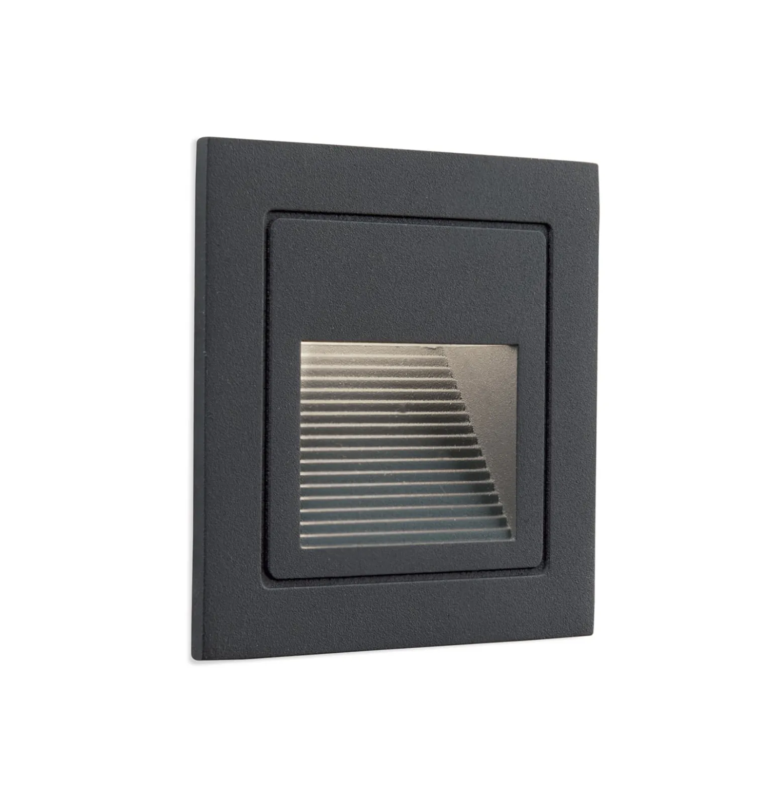 LED-Wandeinbaulampe Loro, anthrazit, Breite 8,5 cm, Alu