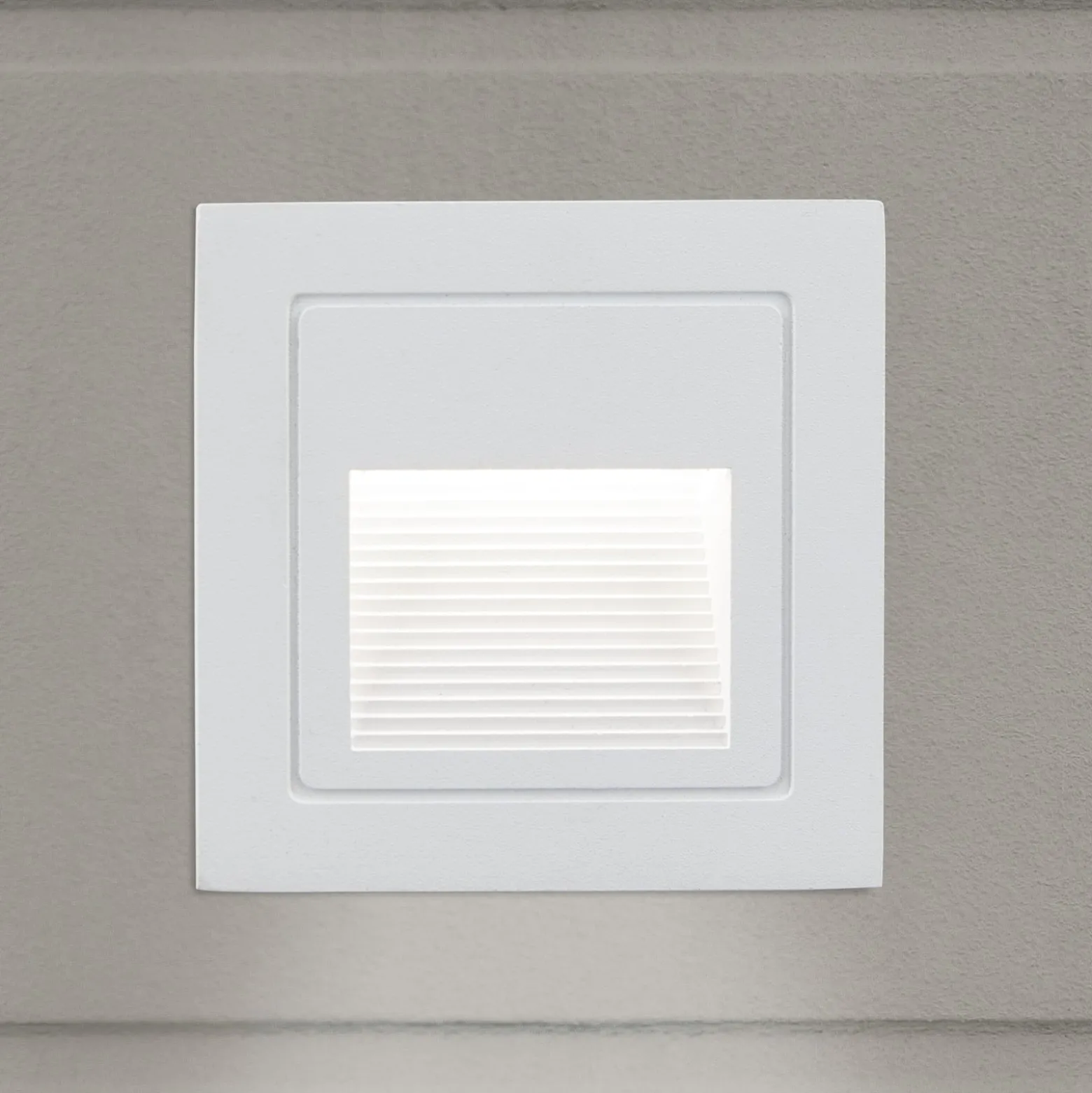 LED-Wandeinbaulampe Loro, weiß, Breite 8,5 cm, Aluminium