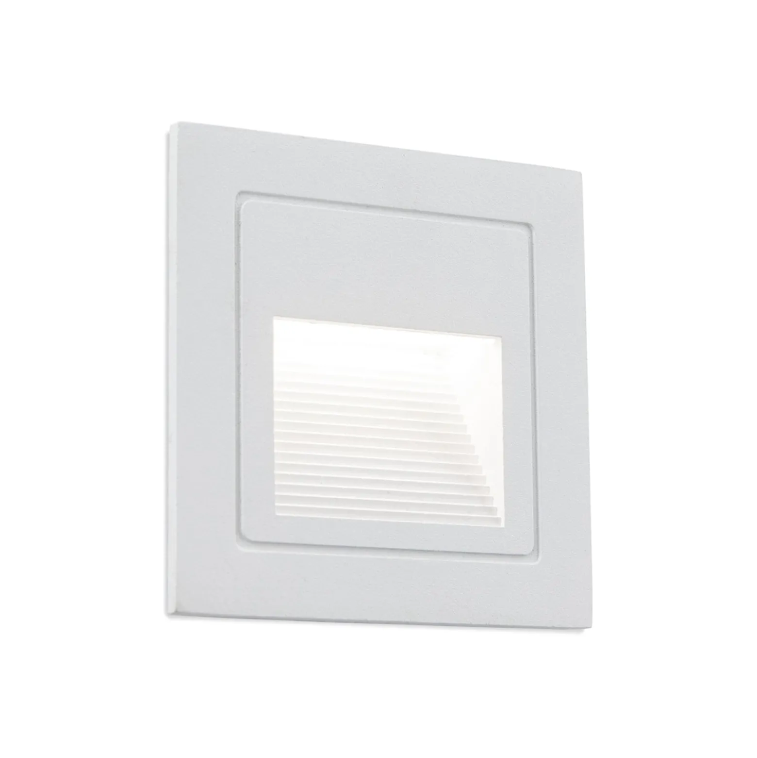 LED-Wandeinbaulampe Loro, weiß, Breite 8,5 cm, Aluminium