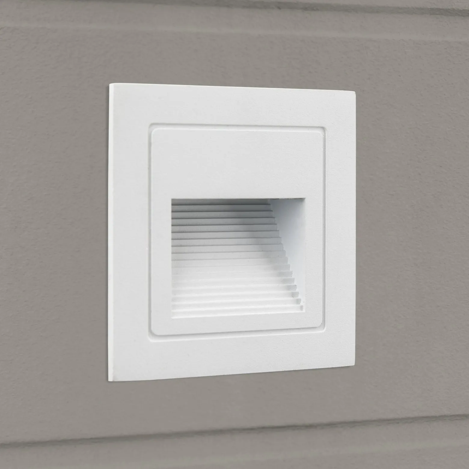 LED-Wandeinbaulampe Loro, weiß, Breite 8,5 cm, Aluminium