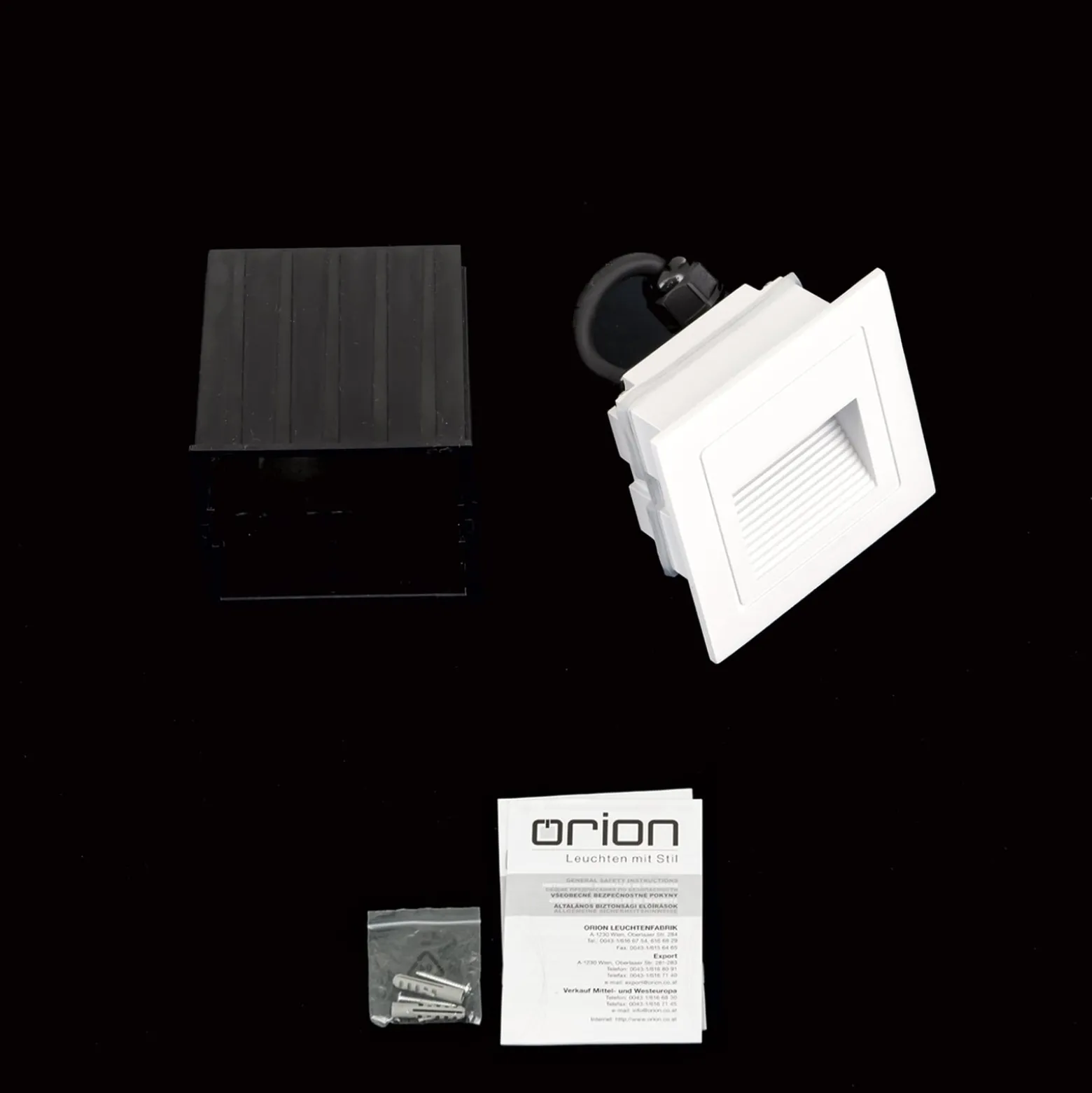 LED-Wandeinbaulampe Loro, weiß, Breite 8,5 cm, Aluminium